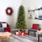 8ft. Pre-Lit Belgium Fir Artificial Christmas Tree, Clear LED Lights